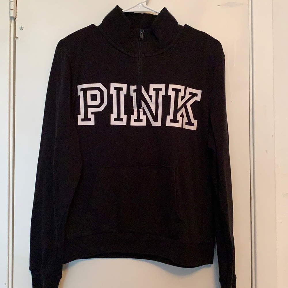 VS Pink half zip sweater